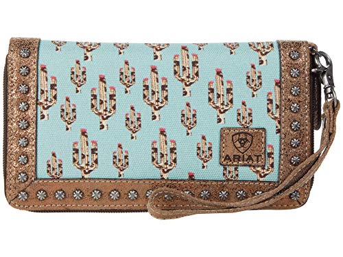 ARIAT Cactus Cruiser Clutch Turquoise One Size