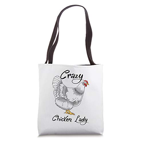 Funny Chicken Girl Crazy Chicken Lady Tote Bag