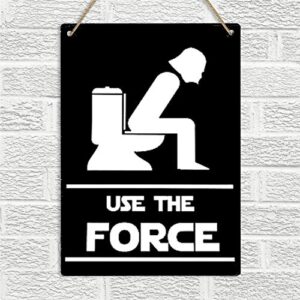 tin sign vintage signs use the force funny wc toilet restroom home bar club hotel & outdoor street garage metal sign 12x8inch