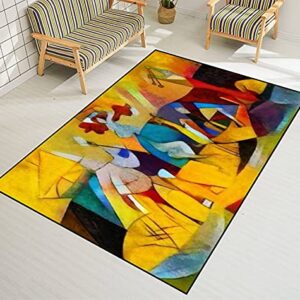 Area Rug Non-Slip Floor Mat Alternative reproductions of Famous Paintings by Picasso Applied Indoor Outdoor Living Room Kids Room Bedroom Carpet Runner Rug Home Decor Doormat Yoga Mat Patio Mat