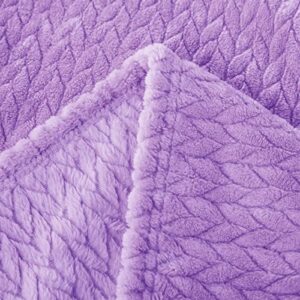 Whale Flotilla Fleece Throw Blanket for Couch with Plush Decorative Pattern, Soft Fluffy Throw Blanket for Sofa, Cozy and Lightweight, Lilac, 50x70 Inch