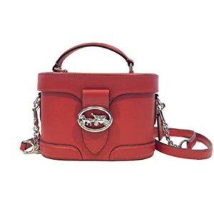 COACH Womens Georgie Gem Crossbody In Pebble Leather (Bright Red)