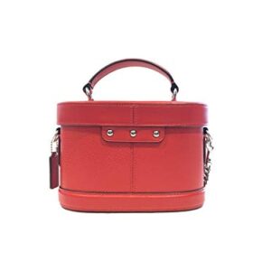 COACH Womens Georgie Gem Crossbody In Pebble Leather (Bright Red)