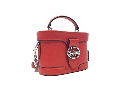 COACH Womens Georgie Gem Crossbody In Pebble Leather (Bright Red)