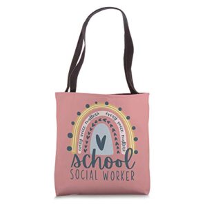 every voice matters school social worker tote bag