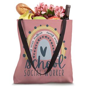 Every Voice Matters School Social Worker Tote Bag