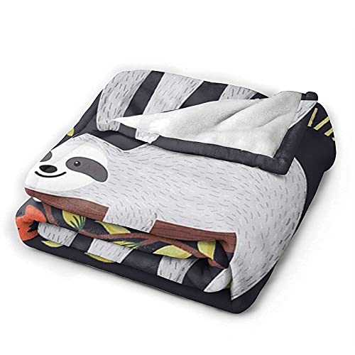 UHANKRU Sloth Blanket 60 inx50 in Animal Blanket Ultra Soft Flannel Throw Blankets for Couch Bedroom for Kids Adults, DestroyFungal