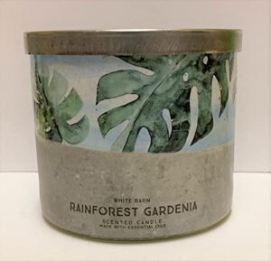 white barn bath and body works rainforest gardenia 3 wick scented 14.5 ounce