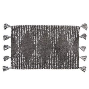 skl home by saturday knight ltd. geo diamond rug, charcoal, 20×30
