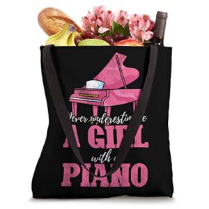 Pianist Girls Gift Classical Music Instrument Piano Tote Bag