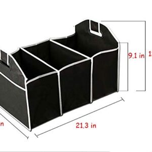 AFXOBO Car Folding Storage Box 3 Compartments Luggage Multifunctional Portable Storage Box Car Built-in Storage Box