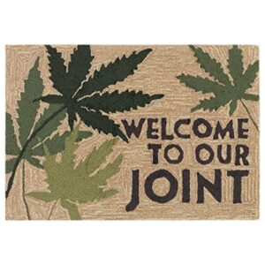 liora manne frontporch welcome to our joint indoor/outdoor rug natural 30″x48″