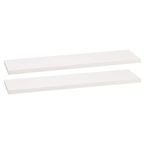 Amazon Basics Floating Shelves - 24-Inch, White, 2-Pack