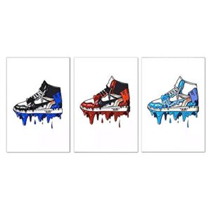 home decor sneaker michael fashion 3 piece aj shoes air painting modular pictures prints canvas poster nordic style wall art for living room no frame