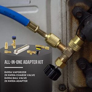 Lichamp HVAC R410a Gauges with Liquid Vaporizer, Vapor Charging Manifold Gauge Set for 410A R404a R22 R32, R41013