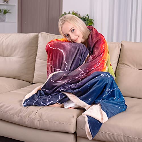 SKOLOO Softball Blanket for Girls and Boys, Yellow Soft Throw Blanket for Couch, Warm Cozy Fur Throw Blanket for Teens Girls Boys Men Women Birthday or Christmas, Blankets Gift for Winter