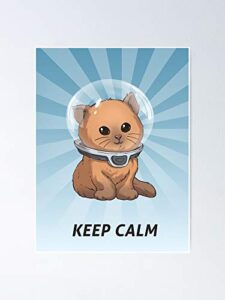 halobros keep calm kitty poster 17″ x 25.5″(432 648 mm) best gift for father’s day
