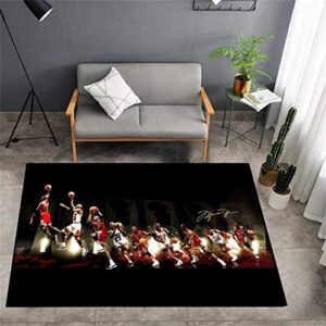 basketball team star personality 3d image area rugs, super hero pattern carpet home living room balcony study non-slip mat,fan figures mat for living room bedroom play area rugs…