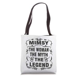 mimsy the woman the myth the legend tote bags gift for women tote bag