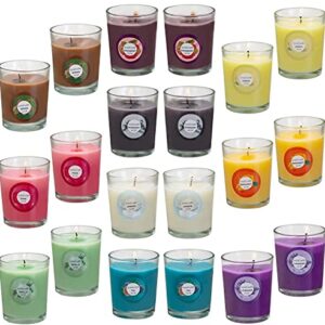 DALANG Scented Candles, Anxiety Reducer Jasmine, Rose, Vanilla, Bergamot, fig, Lavender, Lemon, Spring,Strawberry, Rosemary, Aromatherapy Organic Massage Candles - 20 Pack