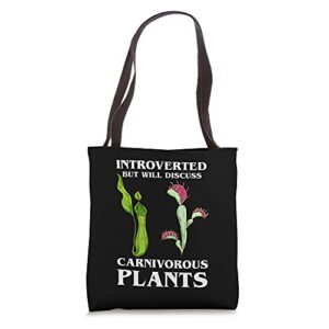 carnivorous plants men northern pitcher venus fly trap tote bag
