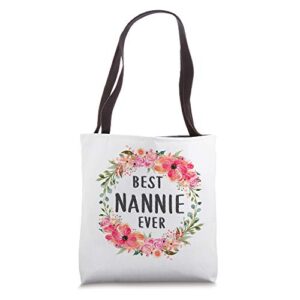 Best Nannie Ever Tote Bags Family Mom Grandma Gift for Women Tote Bag