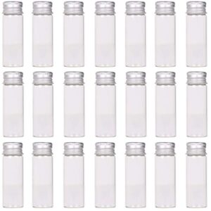 maxmau 24 tiny jars with aluminum screw lids 15ml small glass bottles clear mini vials metal caps top sample message bottle jewelry beads herbs storing wedding favors diy decorations