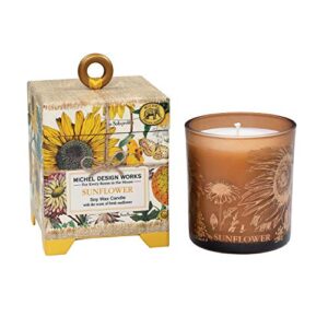 michel design works 6.5 oz soy wax candle, sunflower
