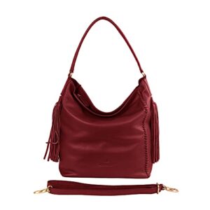 ROLANDO Alexa Women's Hobo Leather Sling Bag (Red)