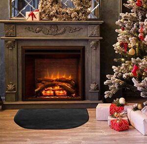 ucare fire retardant fiberglass rug durable fireproof protective hearth rug indoor fireplace area rugs non slip mat for chimney/fire pit/brazier (l: 59.06×39.37in/ 150x100cm)