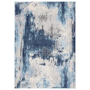 LUXE WEAVERS Kingsbury Collection 7773 Blue 8x10 Contemporary Abstract Area Rug