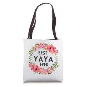 best yaya ever tote bags family mom grandma gift for women tote bag