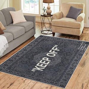interestprint floor rugs mat custom keep off modern carpet for home decoration area rug 5’x3’3”