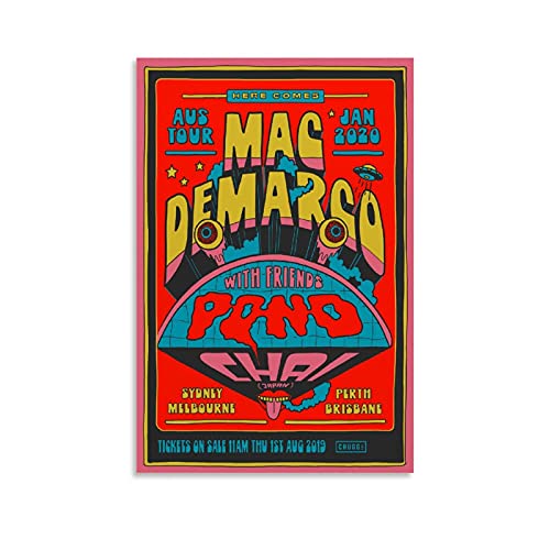 Mac Demarco Australia Tour Vintage Poster Canvas Art Poster and Wall Art Picture Print Modern Family Bedroom Decor Posters 12x18inch(30x45cm)