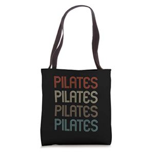 vintage retro pilates lover trainer instructor gift tote bag