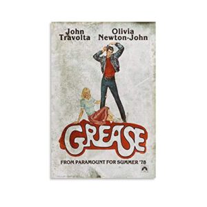 retro vintage movie poster grease movie poster poster decorative painting canvas wall art living room posters bedroom painting 12x18inch(30x45cm)