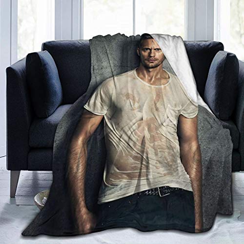 Alexander Skarsgard Nathan Lind Super Soft and Comfortable Flannel Throw Blankets Camping Blanket Beach Blankets for Decoration Bedroom Living Room Yoga