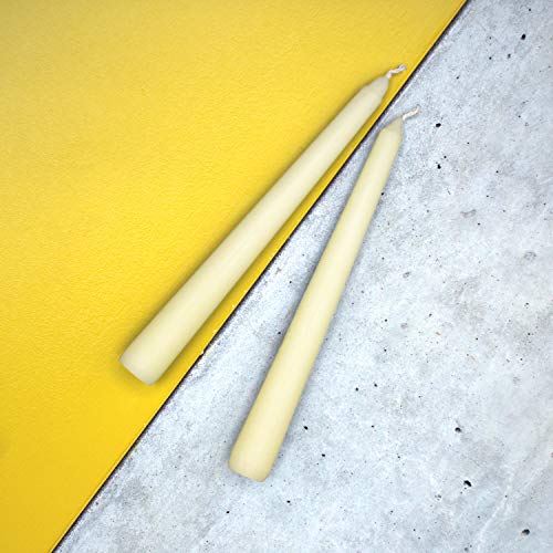 Essentyals Beeswax Taper Candles - 8 inch - Colored Beeswax Candles - Tapered Candles Beeswax - Beeswax Candlesticks - Tapers Beeswax - Pure Beeswax Taper Candles - Beeswax Candles Tapers