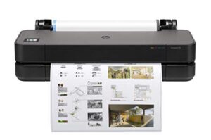 hp designjet t230 large format 24-inch plotter color printer, with modern office design (5hb07a)