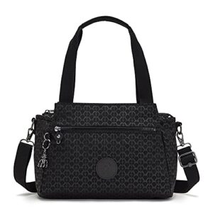 kipling women’s elysia crossbody, lightweight, multi-compartment magnetic snap pockets, shoulder bag, signature embossed