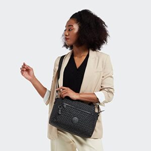 Kipling Women's Elysia Crossbody, Lightweight, Multi-Compartment Magnetic Snap Pockets, Shoulder Bag, Signature Embossed