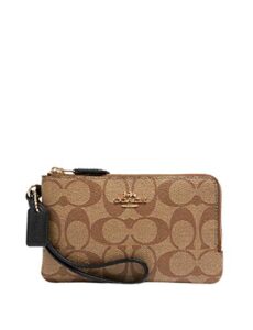 coach double corner zip wristlet