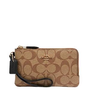 COACH DOUBLE CORNER ZIP WRISTLET