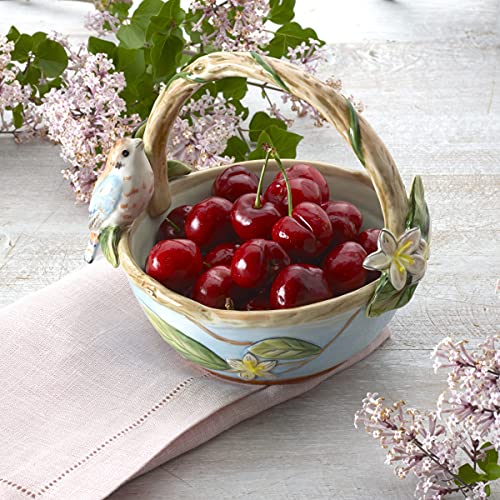 Fitz and Floyd Toulouse Basket Bowl, 5.5-Inch, Multicolor