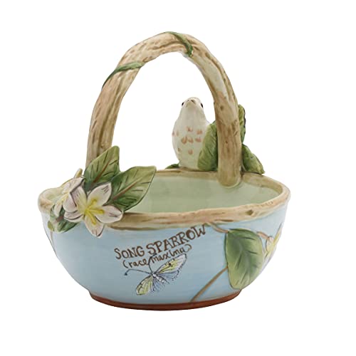 Fitz and Floyd Toulouse Basket Bowl, 5.5-Inch, Multicolor