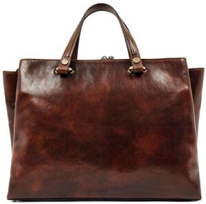 time resistance leather handbag top handle bag purse for women