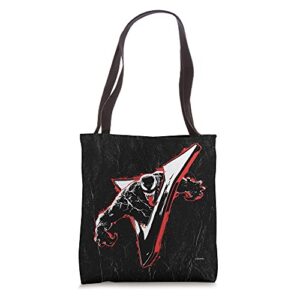 marvel venom: let there be carnage red and black tote bag