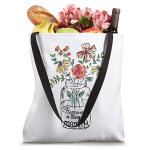 Happiness is Being a Mammy Gifts Floral Tote Bag