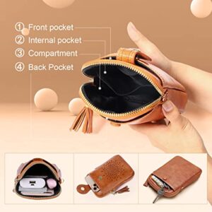 APHISON Mini Cell Phone Purse, Vegan Leather Small Crossbody Bags for Women, Lightweight Cute Purses for teen girls with Tassel