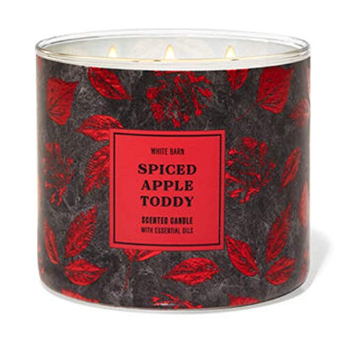 White Barn Bath & Body Works Spiced Apple Toddy 2020 Edition 3-Wick Scented Candle with Essential Oils 14.5 oz 411 g